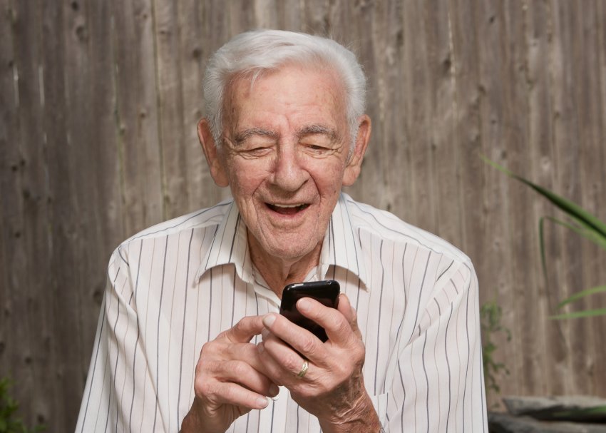 Older Man With Smartphone