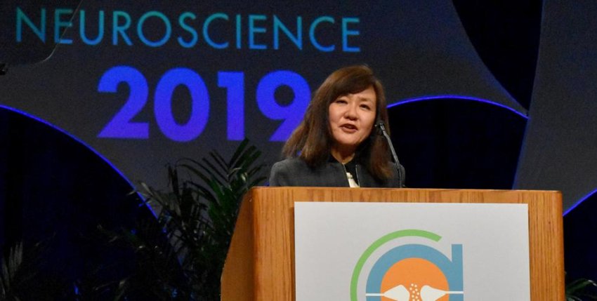 Prof Li Huei Tsai speaks at Neuroscience 2019