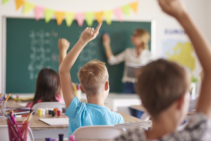 classroom school students