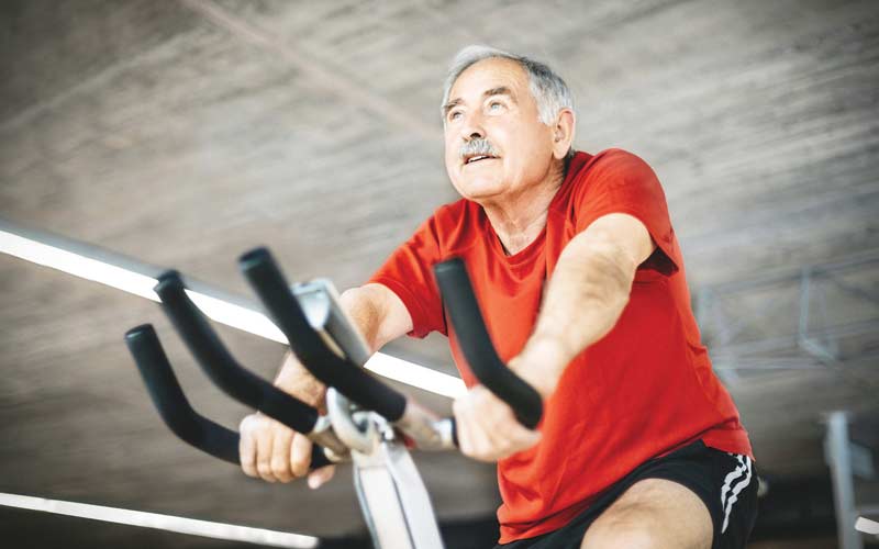elderly exercising 