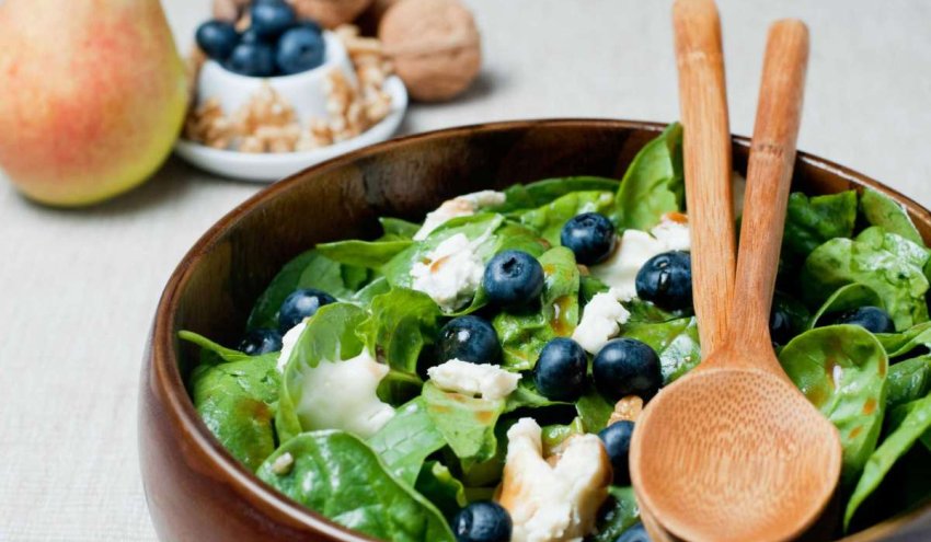 green salad with blueberries and nuts Getty
