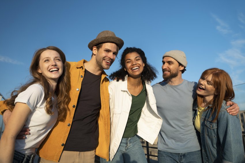 group of smiling young people